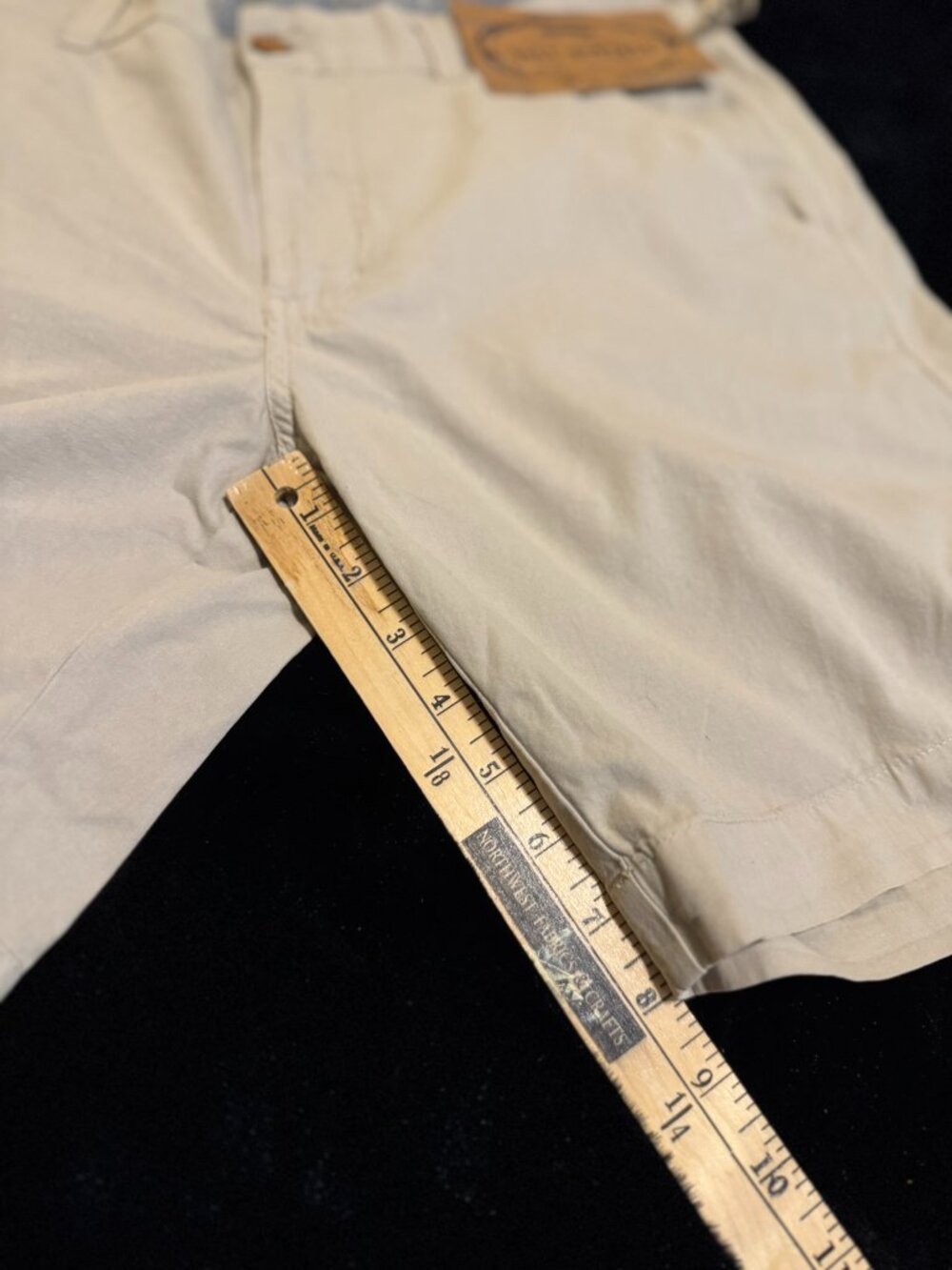 Vintage 1946 Washed Stoned & Beaten Size 36 Men's Khaki Shorts NWT - Picture 3 of 8